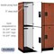 Salsbury Industries 2 Tier Designer Locker, 54"Wx76"Hx21"D, 6 Door, Cherry 18-22361CHE - alternate 6
